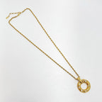Yves Saint Laurent Twisted Circle Necklace with Stone Gold Plated Vintage — view 5