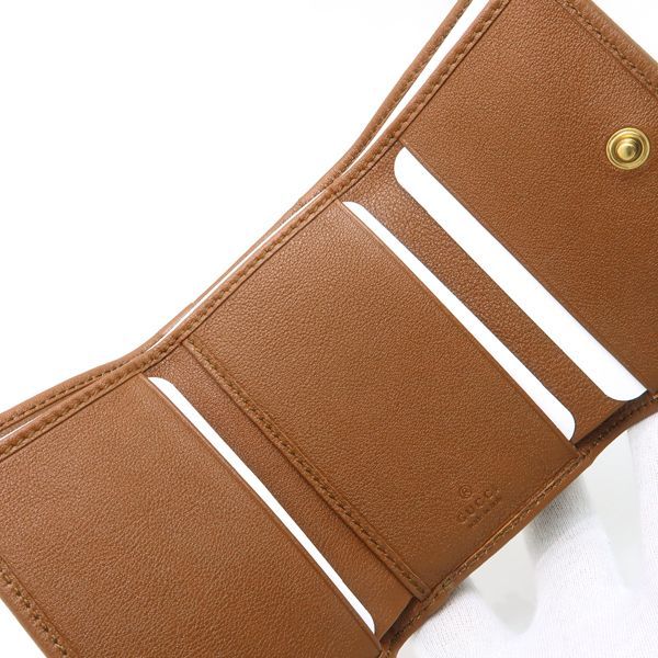 Gucci Diana Medium Wallet Bamboo Trifold Compact Brown Unu — view 7