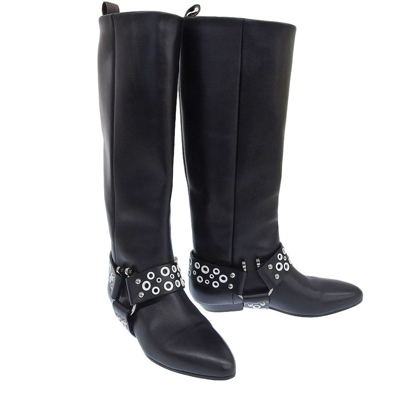 Louis Vuitton 2019 Item Rhapsody Line Pointed Toe Low Heel Leather Long Boots — view 2