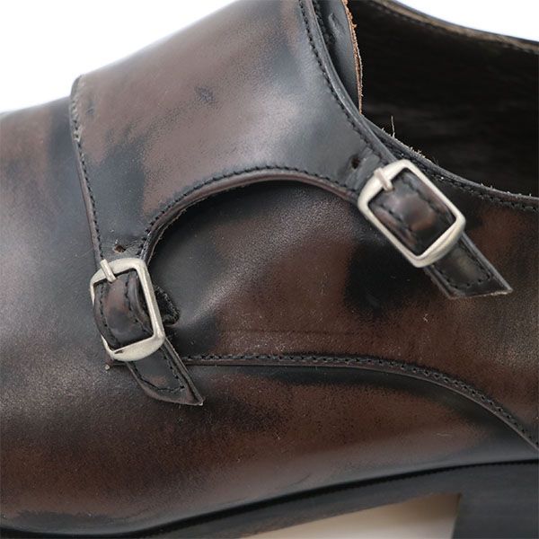 Louis Vuitton Double Monk Strap Shoes Business Size 8 Leather — view 9