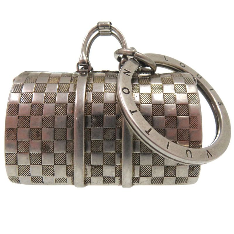 Louis Vuitton The Keepall Charm Damier Key Holder Metal Silver 1158 — view 3