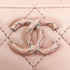 Chanel Quilted Card Case Ap3630 Light Pink Coco Mark Lambskin Coin — view 5