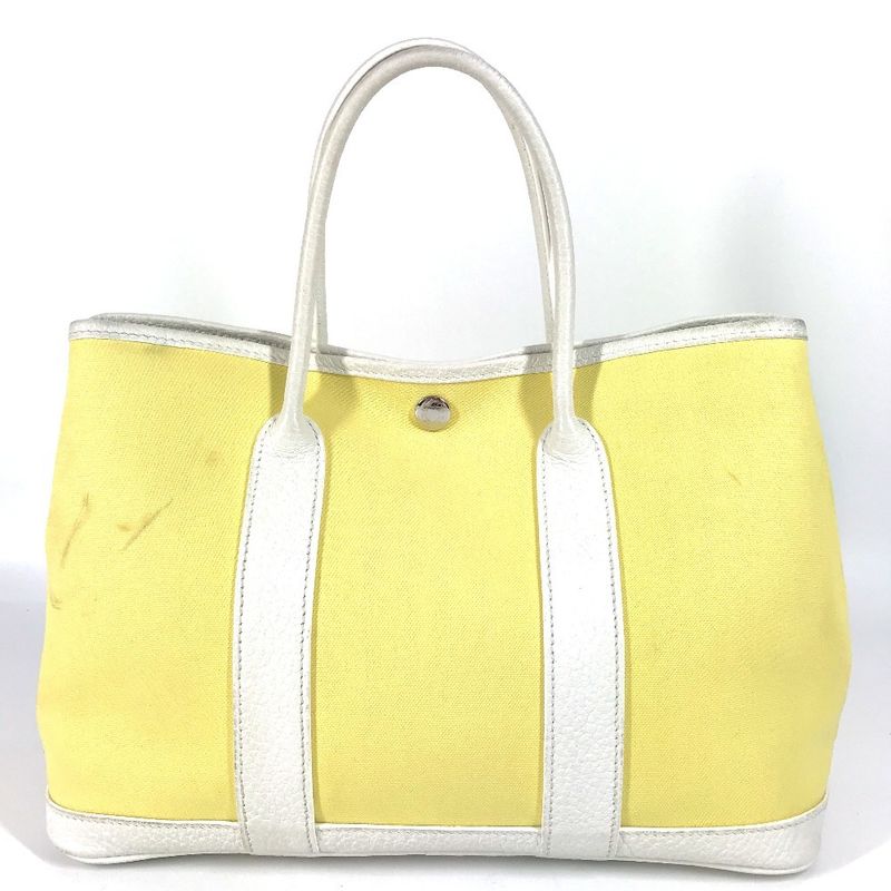 Hermes Handbag Garden Party TPM Toile Ash Yellow — view 2