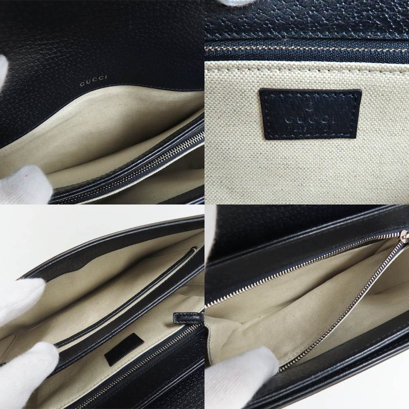 Gucci Horsebit 1955 Medium Shoulder Bag Navy GG Supreme — view 8