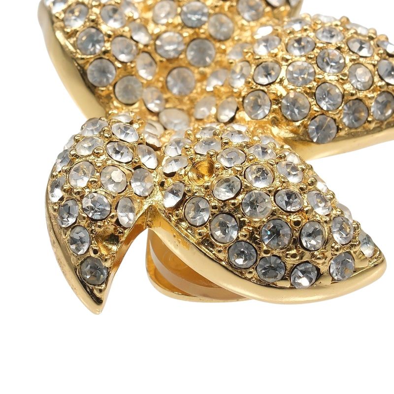 Christian Dior Gold Plated And Rhinestone 25.0 g Earrings — view 6