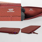 Hermes Dogon GM Rouge Ash Silver Hardware Togo E-engraved Leather Long — view 9