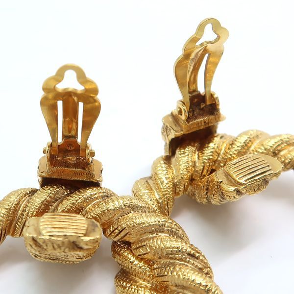 Chanel Earrings GP Hoop Ring 25 2738 Vintage Large Removable 2-Way — view 6