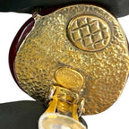 Chanel Coco Mark Motif GP Earrings Ear Cuff Accessory Gold Red 97A — view 3