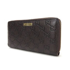 Gucci Long Wallet GG Leather Brown Dark Gold Hardware Guccissima — view 2