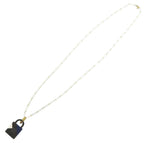 Hermes Amulet Cadenas GM Buffalo Horn Lacquer Brown Necklace 1757 — view 5