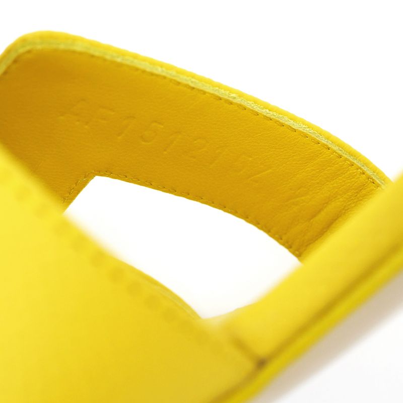 Hermes Oasis Sandals Size 35 Yellow Series Heel H Motif — view 9