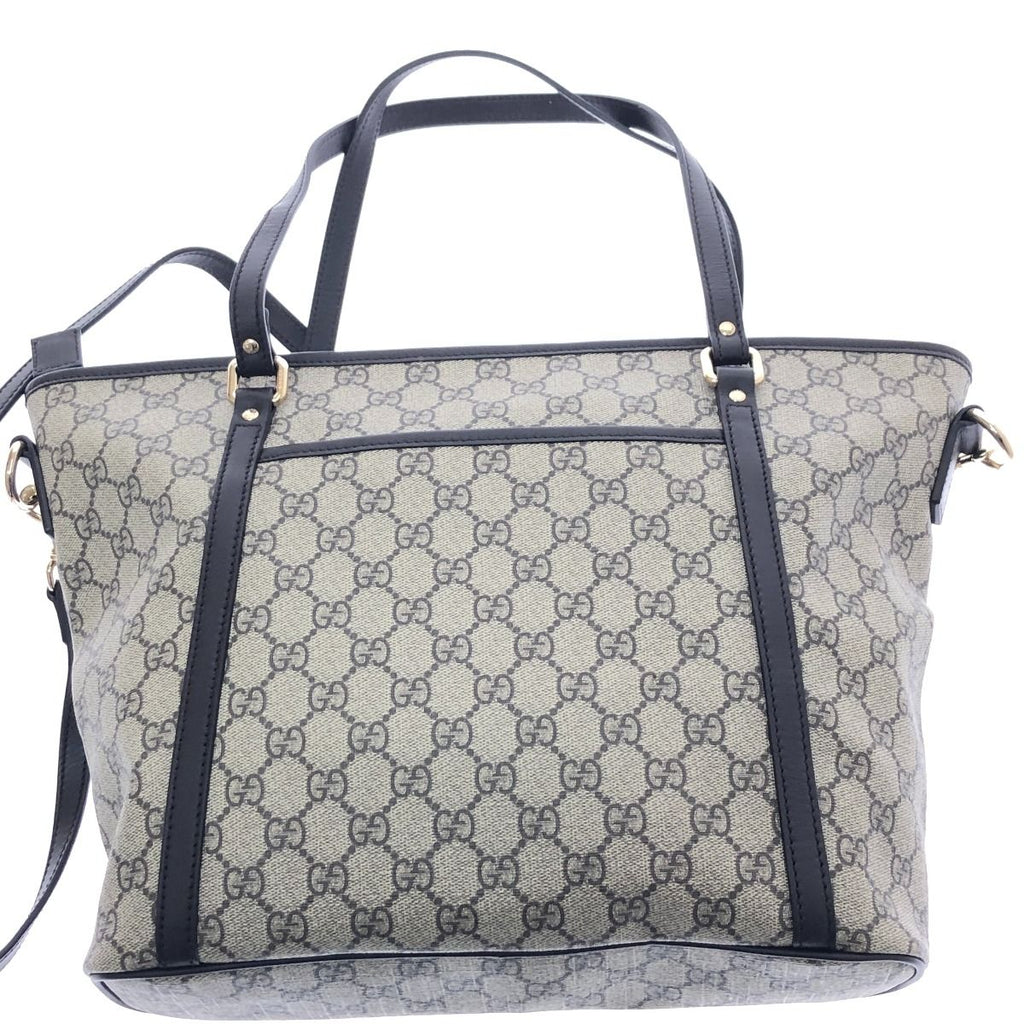Gucci 2-Way Tote GG Supreme Leather Dark Brown — view 2
