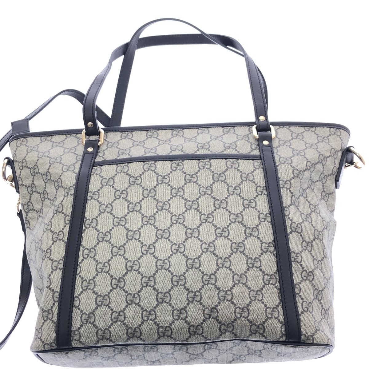 Gucci 2-Way Tote GG Supreme Leather Dark Brown — view 2