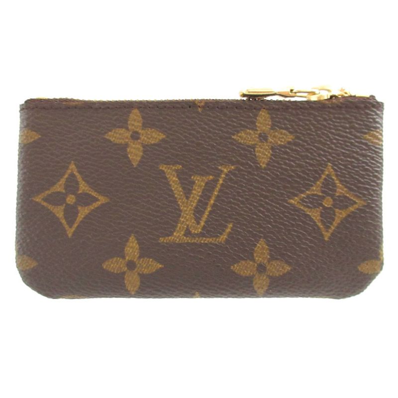Louis Vuitton Monogram Pochette Cles Brown Coin Case Wallet 0945 — view 3