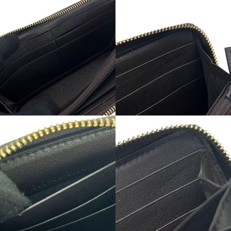 Gucci Long Wallet GG Leather Brown Dark Gold Hardware Guccissima — view 7