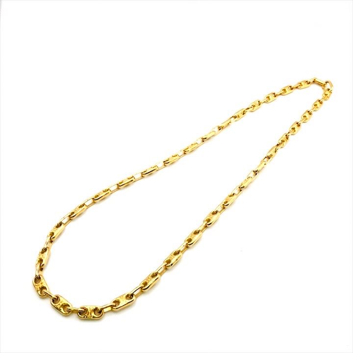 Celine Triomphe Long Chain Necklace Gold — view 2