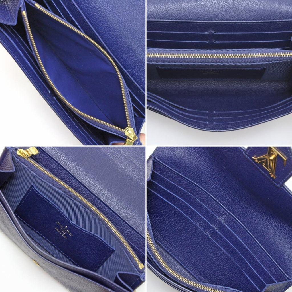 Louis Vuitton Bifold Long Wallet Portefeuille Lock Me Navy — view 9