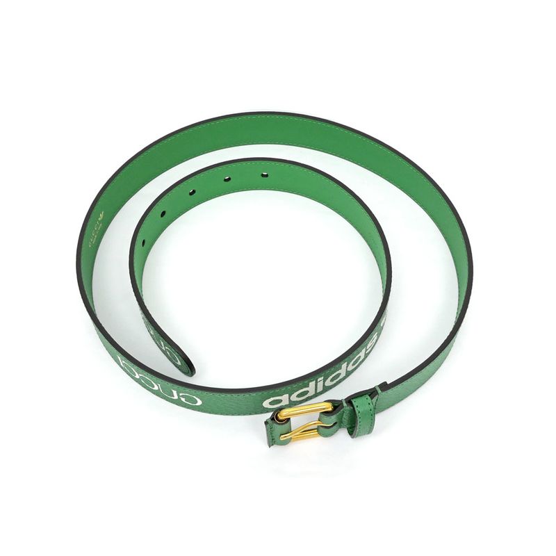 Gucci Adidas Belt Green Gold Hardware 95 cm — view 4