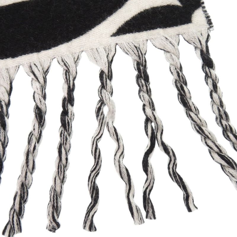 Louis Vuitton Flight Mode Medallion Wool Black White Scarf 1094 — view 7