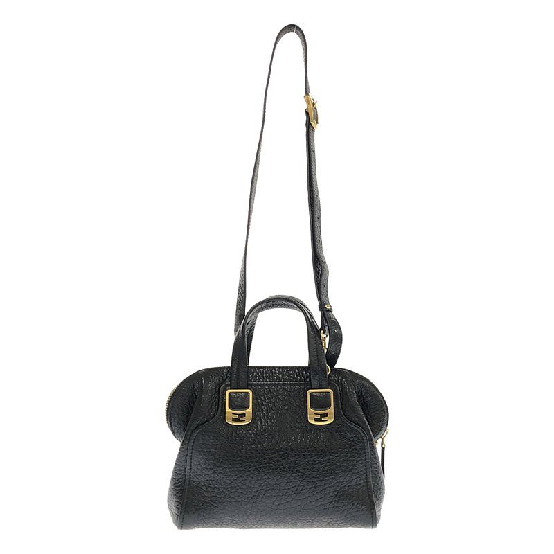 Fendi 2-Way Chameleon Leather Shoulder Bag Black — view 2