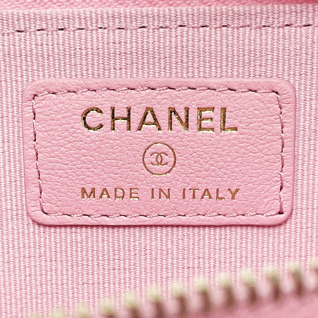 Chanel Quilted Ap0221 Baby Pink Coin Case Lambskin Gold Hardware — view 5