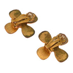 Chanel Camellia Wood and Crystal Earrings — view 9