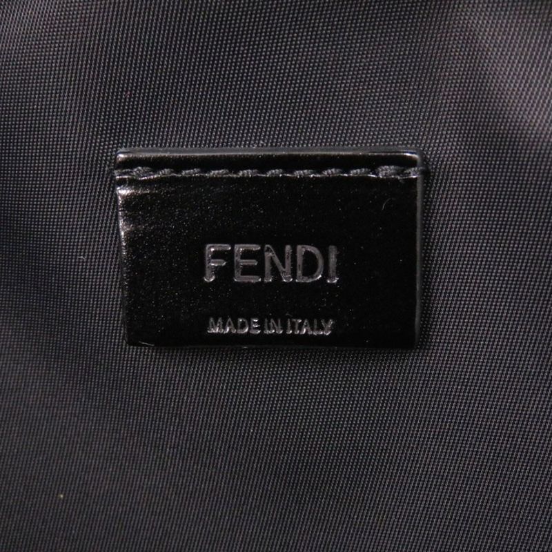 Fendi Zucca Pattern Marble FF Logo Pouch 7 N0116 Fabric Light Blue Second Bag — view 7
