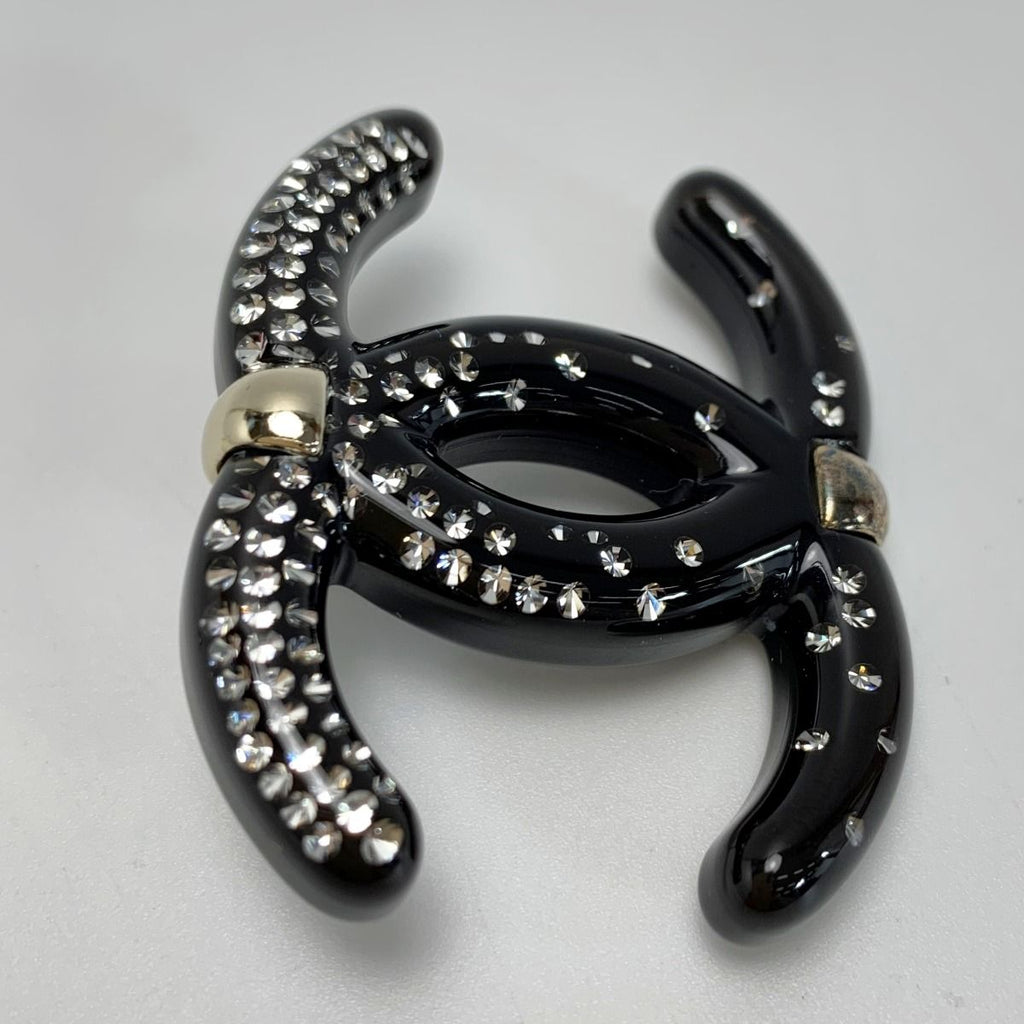 Chanel Coco Mark Brooch D23 S Black Pin Type — view 4