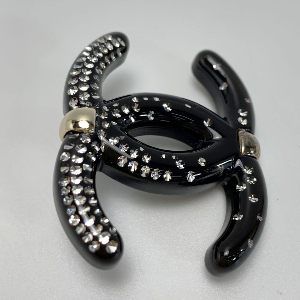 Chanel Coco Mark Brooch D23 S Black Pin Type — view 4
