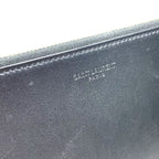 Saint Laurent Paris Clutch Bag Logo Patch Leather Black — view 7