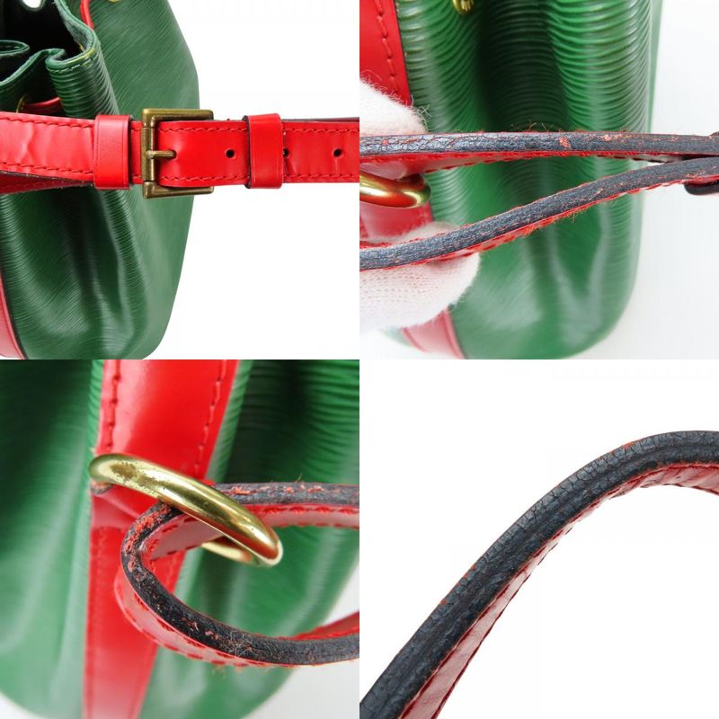 Louis Vuitton Shoulder Bag Petite Noe Epi Leather Green Red — view 5