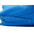 Hermes Picotin Lock MM Handbag Taurillon Clemence Blue Indra — view 8