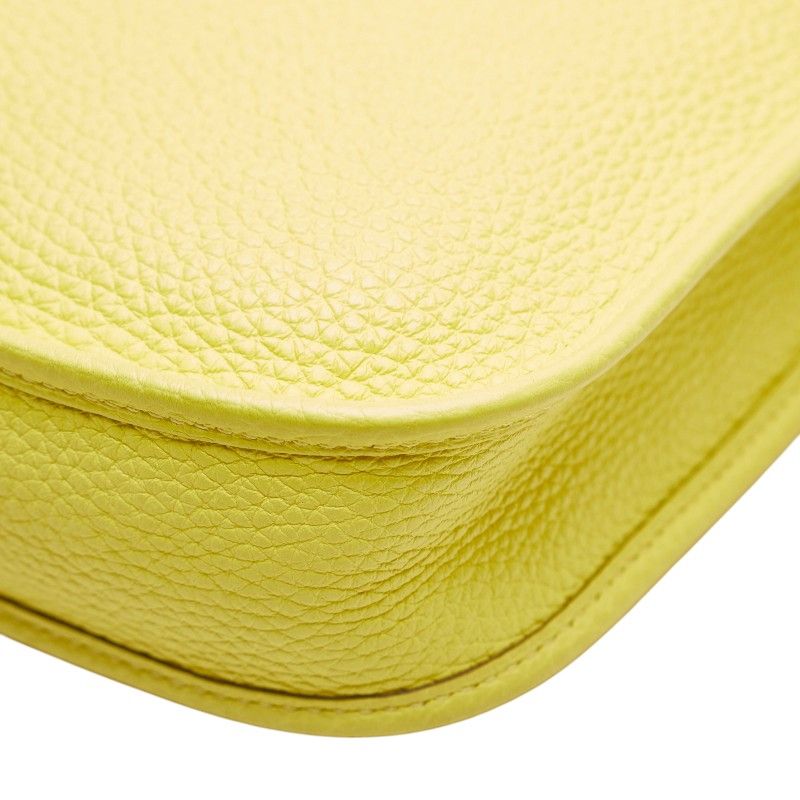 Hermes Evelyne TPM Lime Silver Hardware Taurillon Clemence — view 4