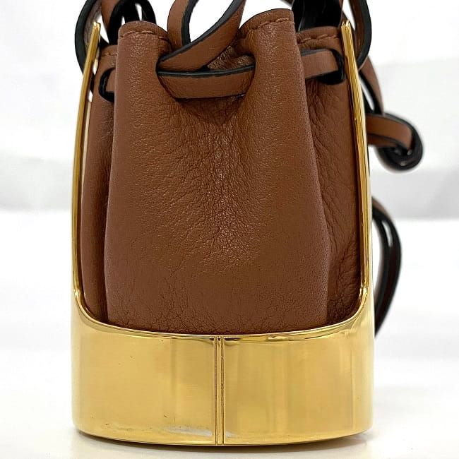 Loewe Necklace Balloon Bag Brown Gold — view 5