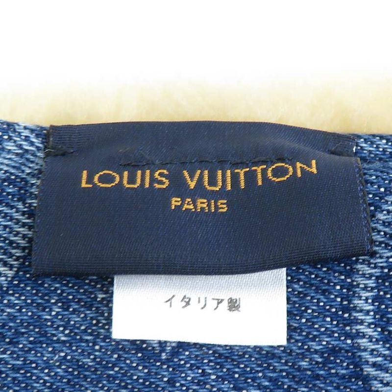 Louis Vuitton Scarf Echarpe Shearling Denim — view 7