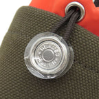 Hermes Pouch Dog Treat Cotton Canvas Leather Khaki and Foo Silver — view 6