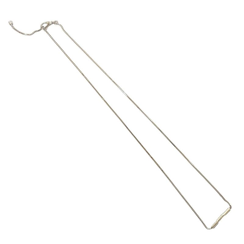 Gucci Link To Love Bar Pendant 18Kwhite Gold Diamond Chain Necklace Silver — view 5