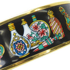 Hermes Bangle Emile Metal Cloisonne Black Multicolor Gold Hardware Plated — view 5