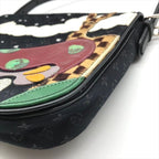 Louis Vuitton Monogram Comte Douffe Satin Shoulder Bag Black Purse — view 4
