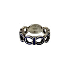 Gucci Interlocking G Enamel Ring Silver 925 No 24 Accessory — view 8