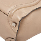 Celine Luggage Micro Shopper Beige Leather — view 4