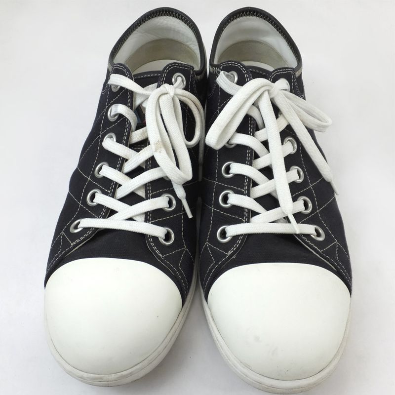 Louis Vuitton Low Cut Sneakers Navy Size 7 White — view 3