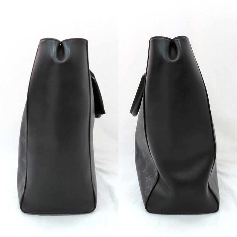 Louis Vuitton Grand Sac Monogram Eclipse Tote Bag Black Gray — view 5
