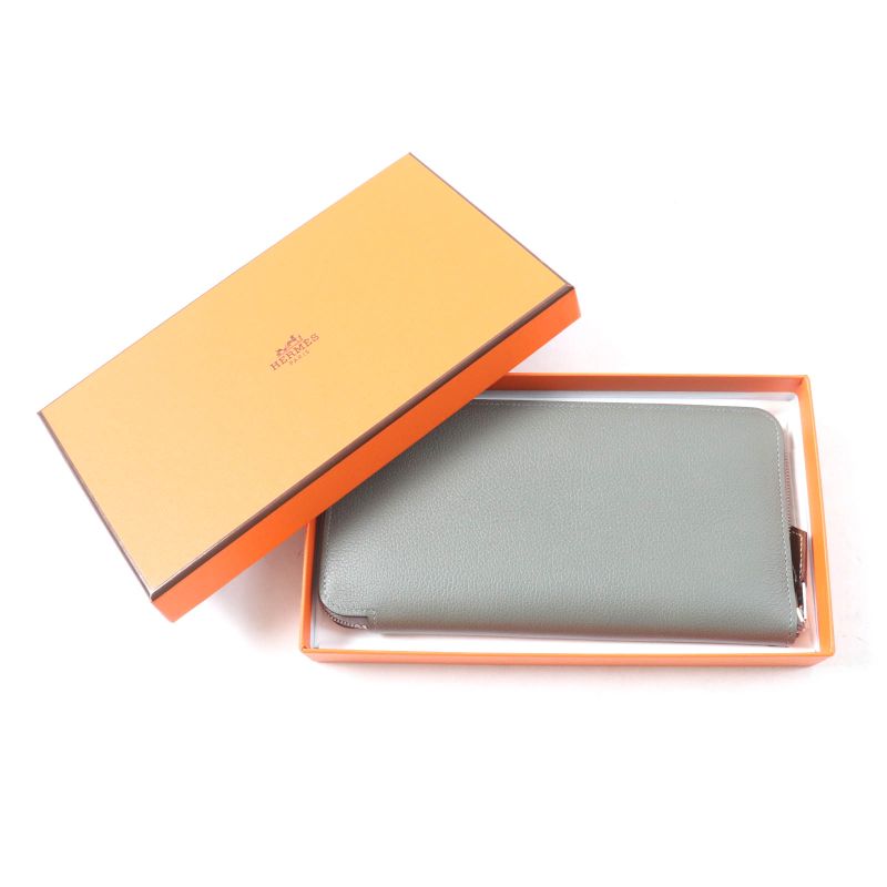 Hermes Azap Long Silk Inn Grimeyer Round Zip Wallet Evercolor — view 2