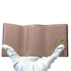 Gucci Horsebit Trifold Wallet Compact Leather Pink Logo — view 5