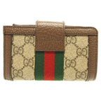 Gucci Ophidia GG Marmont Compact Wallet Canvas Leather Beige Brown — view 3
