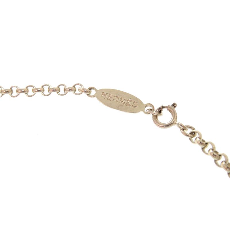 Hermes Vintage Chain Necklace Silver 925 Accessories — view 3