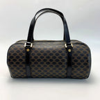 Celine Macadam Pattern Brown Drum Bag Gold Hardware — view 2