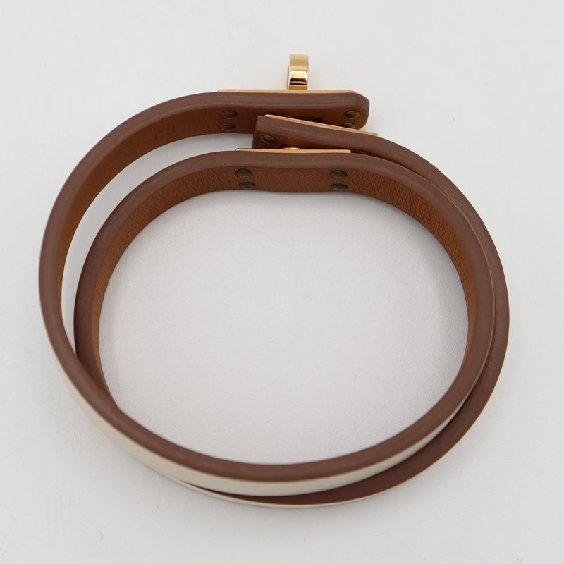 Hermes Mini Kelly Dubretour Bracelet T2 White Gold Color — view 6