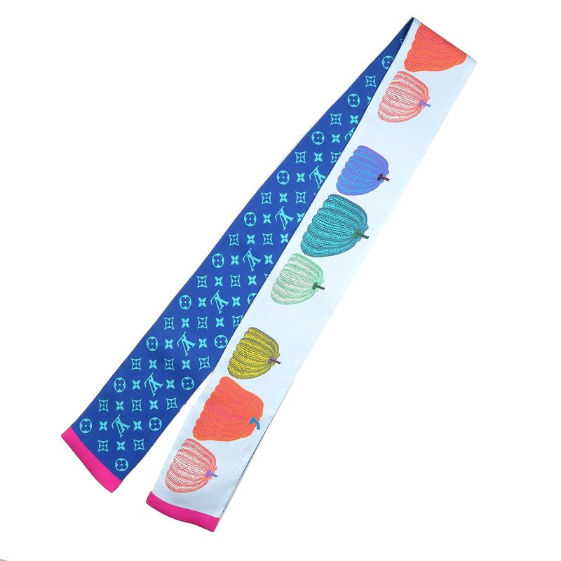 Louis Vuitton YK Bandeau Pumpkin Yayoi Kusama Silk Blue Multicolor — view 2